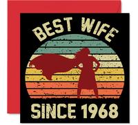 Carte de 57e anniversaire pour femme de son mari Meilleure pouse depuis 1968 Cadeaux I Love You Happy 57e anniversaire de mariage pour parte