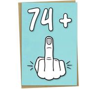 Carte de 75e anniversaire, 74 + 1, carte d'anniversaire drôle pour femme ou homme de 75 ans,