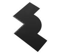 Carte de Barbier Réutilisable en Plastique Noir, Guide Barbe | Mesure Précise avec Repères Gradués, Usage Maison et Salon, Ergonomie Pratique pour Coiffeurs Professionnels