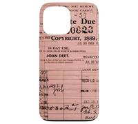 Carte de bibliothèque Vintage rétro pour Amateur de Livres Coque pour iPhone 13 Pro Max