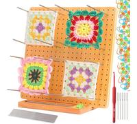 Carte De Blocage Du Crochet | 9.25x9.25 Pouces Base De Tricot En Bois - Tapis De Blocage En Bois, Tapis De Planche De Blocage Pour Les Projets De Tricot D'étirement Du Crochet Fini Sur Notre Planche D