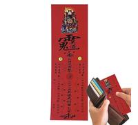 Carte de bon augure - Cartes de talisman du Nouvel An chinois, nouvelle carte de tablette Tai Sui en carton dur rouge | Carte en papier de l'année du serpent pour la richesse de la