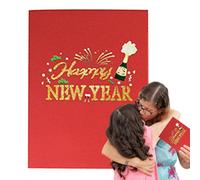 Carte de bonne année, carte de vœux 3D - Cartes de vœux de Noël | Texture délicate pour décoration de Noël, célébration du Nouvel An