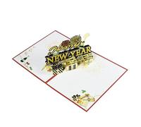 Carte de bonne année | Cartes de vœux pop-up feux d'artifice | Cartes de Nouvel An à couper le souffle | Cartes de célébration souvenirs pour le Nouvel An, décorations festives et vœux de vacances