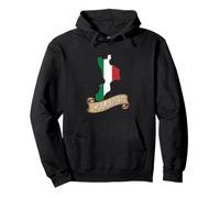 Carte de Calabre avec Drapeau Italien Voyage Vintage Sweat à Capuche