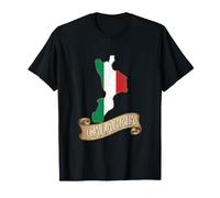 Carte de Calabre avec Drapeau Italien Voyage Vintage T-Shirt