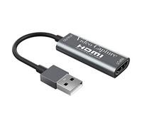 Carte de Capture Audio Vidéo Full HD 1080p 4K/1080p Carte d'Acquisition Vidéo HDMI vers USB 2.0, Carte d'Acquisition Jeux pour la Diffusion en Direct Compatible avec Caméscope