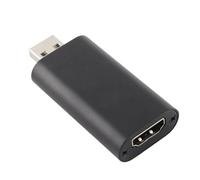 Carte de capture HDMI vers USB, dispositif de capture audio vidéo haute définition, entrée 4K, sortie 1080P, enregistreur vidéo portable en alliage d'aluminium pour l'enseignement (Noire)