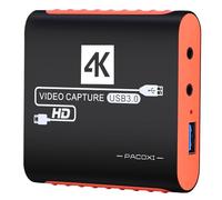 Carte de capture pour Nintendo Switch avec pass-through 4K, USB 3.0 1080p 60 fps HDMI Video Cam Link pour streaming, fonctionne avec Xbox PS4 PS5 PC DSLR pour OBS Twitch Diffusion et enregistrement en