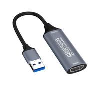 Carte de capture USB pour vidéo 1080P60 - Boîtier en métal - Sans retard - Diffusion en continu - Plusieurs appareils sans retard - Matériel vidéo