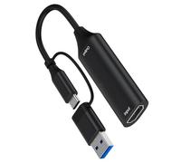 Carte de capture vidéo 4K USB + type C vers enregistreur vidéo HDTV pour caméscope de jeu, caméra de diffusion en direct, câble HDMI en aluminium