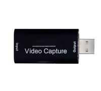 Carte de capture vidéo, faible latence, portable 1080p, interface USB, grabber audio polyvalent, pour l'enregistrement en direct, l'enseignement en ligne, la radiodiffusion, noir