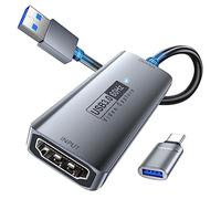 Carte de Capture Vidéo Fulfalic, Carte de Capture 4K HDMI vers USB 3.0, 1080P HD 60fps Record Video Audio, pour Streaming vidéo en Direct Enregistrement vidéo ou Diffusion en Direct