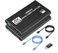 Carte de Capture vidéo HDMI 4K, USB 3.0 1080P 60FPS, Carte de Capture Nintendo Switch pour Streaming, Jeux et Diffusion, Fonctionne avec Xbox Series X/S, Xbox One X/S, PS4, PS5, OBS, Appareil Photo