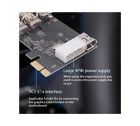 Carte de Capture Vidéo PCI-E 1X 1394 4 DV HD Carte Firewire 800/400/200/100 Mbps Prend en Charge le Remplacement à Chaud pour Ordinateur de