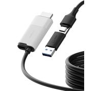 Carte de Capture Vidéo USB 3.0 avec 100W PDCâble HDMI vers USB A/C1080P@60fps YUY2/MJPEG MS2130Boîtier d¿Acquisition pour Meta Quest 3,Switch,PS5,VR,Streaming et Enregistrement