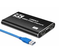 Carte de capture vidéo USB 3.0 HDMI entrée 4K 1080p 60 fps appareil de capture de jeu pour streaming, enregistrement et diffusion compatible avec OBS, PS5, PS4, Xbox, Nintendo Switch, appareil photo