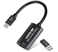 Carte de Capture vidéo, USB 3.0 HDMI vers USB C, 4K 1080P60, appareils de Capture pour Jeux vidéo en Direct, Compatible avec Windows Mac OS pour PS4/5, Switch2/1