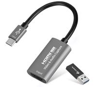 Carte de Capture vidéo USB 3.0 HDMI vers USB C - Appareils de Capture 4K 1080P60 pour Jeux vidéo en Direct, Compatible avec Windows Mac OS pour PS4/5 Switch2/1, Pad