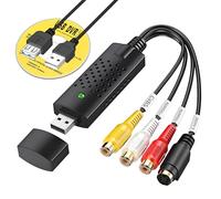 Carte de capture vidéo USB, nouvelle série USB2.0 Video Grabber VHS vers convertisseur numérique Mini DV VCR Hi8 DVD vers convertisseur numérique pour PC, TV, lecteur de cassette, caméscope