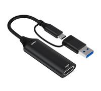 Carte de capture vidéo USB + USB de type C vers HDTV pour ordinateur portable, câble de jeu