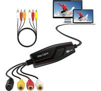 Carte de capture vidéo USB2.0, convertisseur vidéo grabber, convertisseur VHS vers numérique, convertisseur RCA vers USB, VHS VCR TV vers DVD convertisseur numérique pour votre Mac OS X ou Windows 7 8