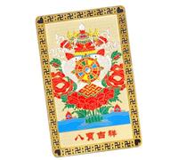 Carte de chance du dieu de la richesse, carte du dieu chinois de la richesse | Carte dorée Feng Shui Dieu de la richesse, carte de talisman doré d'amis de la famille décorative pour la rire