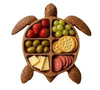Carte De Charcuterie En Bois - 28x28 Cm Élégant Plateau De Tortue Marine | Papier De Charcuterie à Tortue Marine | Servir Le Plateau De Fromage | De Snack Pour La Maison Pour L