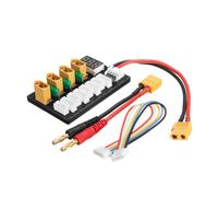 Carte de Charge ParallèLe 4CH XT60 Connecteur à Fiche Banane pour ISDT D2 Q6 SC-608 SC-620 Imax B6 Charge LiPo Batterie en Charge