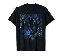 Carte de Circuit de Science-Fiction CPU Informatique Movie Geek T-Shirt Graphique avec Valeur, Homme, Noir, M