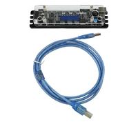 Carte de commande pas à pas pour graveur CNC GRBL 32 bits USB-B 2 axes avec sortie PWM 10 kHz, entrée DC5 V, support hors ligne, compatible avec les machines CNC3018