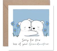 Carte de condoléances - Sorry For Loss of Your Grandmother - Carte de deuil pour petit-fils et petite-fille, 145 mm x 145 mm