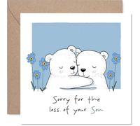 Carte de condoléances - Sorry For Loss of Your Son - Carte de deuil pour papa, maman, 145 mm x 145 mm pour beau-fils