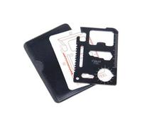 Carte de Crédit Multi-Outil avec Décapsuleur Ouvre-boîtes, Tournevis et Règle Noir 7,1 x 4,6 x 0,1 cm pour extérieur, camping, voyage