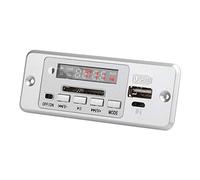Carte de décodeur MP3, Module de décodeur Audio USB Radio FM MP3, Carte de décodage Universelle avec amplificateur de Puissance, Lecteur de Musique de Carte de décodeur MP3(Argent)