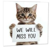 Carte de départ de chat pour collègue de travail We Will Miss You - Kitty