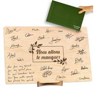 Carte De Départ Ou Livre De Signatures En Bois. Cadeau Pour Adieu Aux Collègues, Chefs, Professeurs, Fin De Cours, Graduations, Amis (Départ)