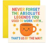 Carte de départ pour homme ou femme - « Legends You Worked With » - Cadeau de départ à la retraite amusant pour lui ou elle - Cadeau d'adieu pour homme ou femme - Carte carrée, vierge à l'intérieur
