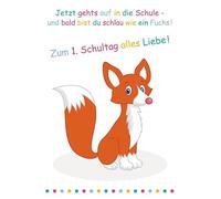 Carte de départ scolaire Basic Classic - Renard - 11,6 x 16,6 cm