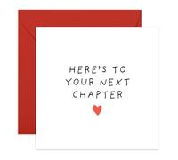 Carte de départ - « To Your Next Chapter » - Blagues pour collègue, partenaire, meilleures amie, camarades de bureau, camarades de travail, bonne chance - Livré avec des autocollants