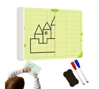 Carte de dessin de symétrie | Planche à dessin effaçable pour enfant - Ensemble d'outils de développement pour l'écriture pour garçons et filles