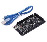 Carte de développement Arduino pour Mega 2560 WiFi R3 avec ATmega2560, 32 Mo pour RAM, USB CH340G pour TTL et pour module ESP8266 pour prototypage électronique industrielle (carte + fil)