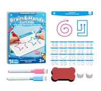 Carte de développement cérébral - Jeu éducatif logique cognitif, 20 cartes d'entraînement cérébral | pour interaction parents- stimulation des deux hémisphères