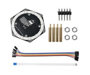 Carte de développement compacte 6 + 1 micros prenant en charge les interfaces I2S et les effets d'éclairage programmables pour la formation de faisceaux