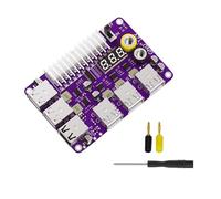Carte de développement d'alimentation 24 broches - Boîtier en acrylique - 12 ports USB 2.0 - Affichage LED à 3 chiffres - Sortie 12 V - QC2.0 - Carte de connexion PC