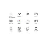 Carte de Développement de Caméra LCD Waveshare ESP32 S3 avec Écran 2 Pouces Caméra OV2640-2MP Capteur QMI8658 pour B