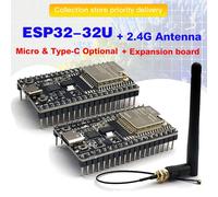 Carte de développement IoT ESP32-WROOM-32U DevKitC WiFi Bluetooth avec antenne 2.4G et compatible Arduino+ pour la programmation sans fil black-38Pin