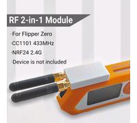 Carte de développement RF Flipper Zero NRF24 + CC1101, compatible avec l'application PINGEQUA RF Lab, 2,4 GHz et 433 MHz, haute performance, commutation automatique 2-in-1 RF Devboard