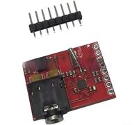 Carte de développement Si4703 pour projets audio DIY (rouge) | Décodeur RDS intégré, traitement du signal numérique, compatible avec Arduino, AVR, intégration facile