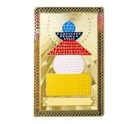 Carte de Dieu Chinois de la Richesse Carte dorée du Dieu de la Richesse | Carte d'or traditionnelle chinoise à collectionner | Carte de talisman dorée pour la riq